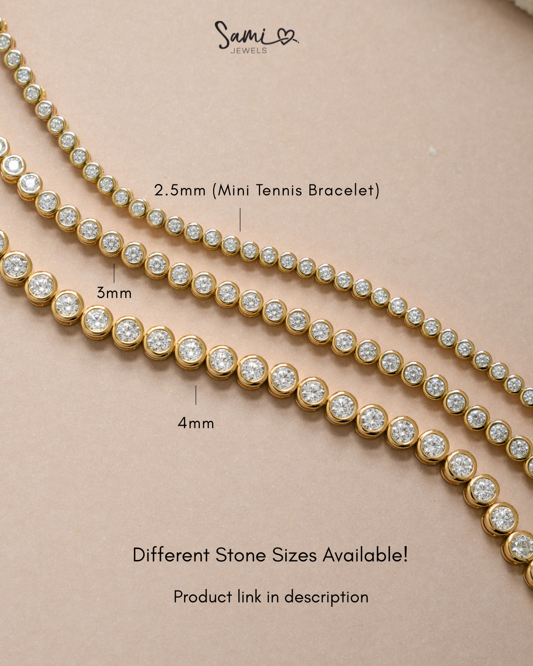 Round Bezel Tennis Bracelet