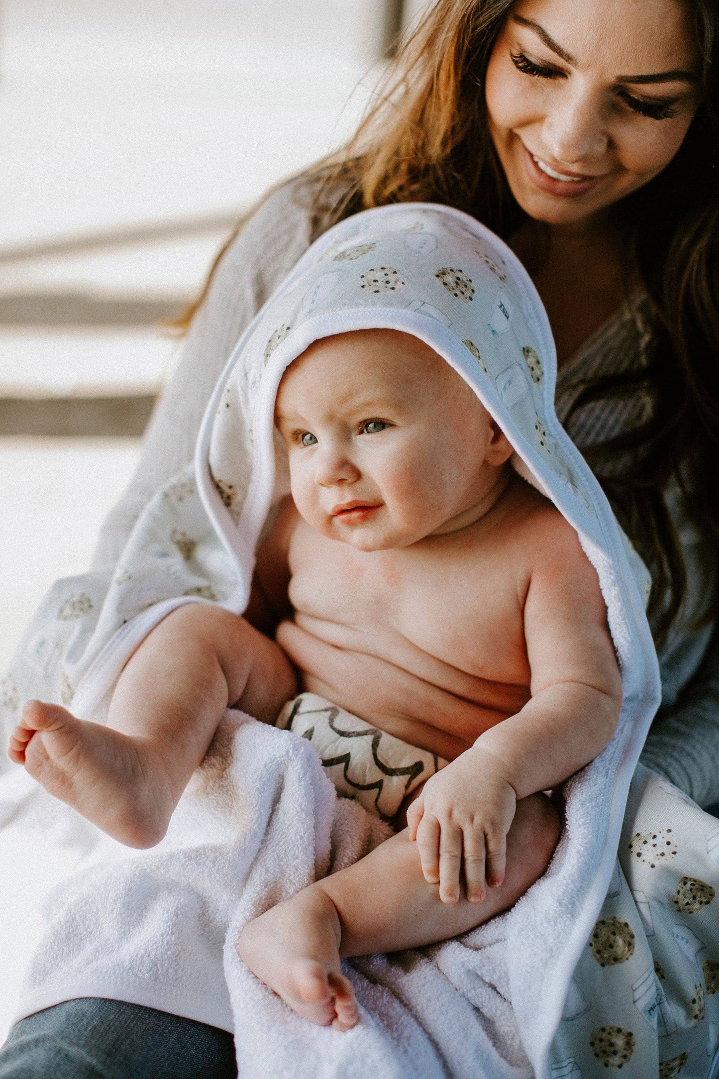 Premium Baby Knit Hooded Towel - Chip
