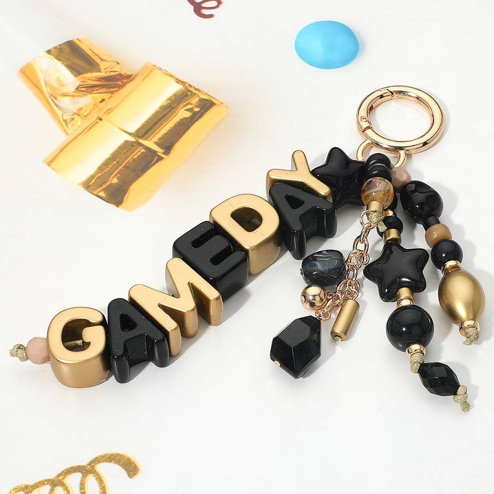 GAME DAY Star Beads Beaded Drop Keychain Bag Charm