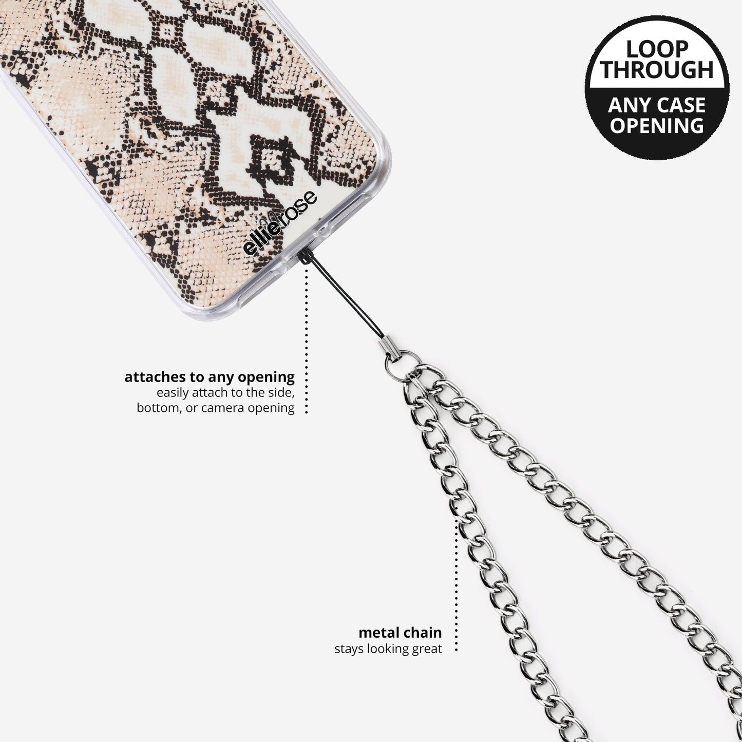 Phone Charm - Silver Metal