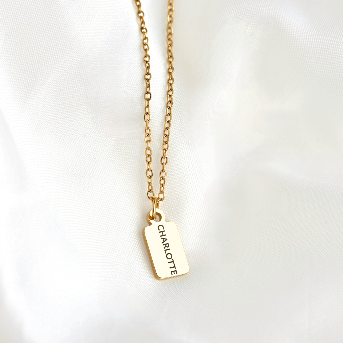 Custom Tag Charm Necklace - Multiple Bar Family Necklace