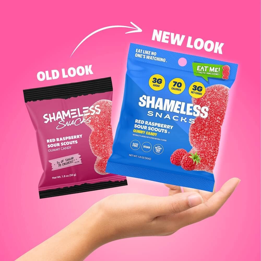 Red Raspberry Sour Scouts Low Sugar Gummy 1.8oz – 6ct