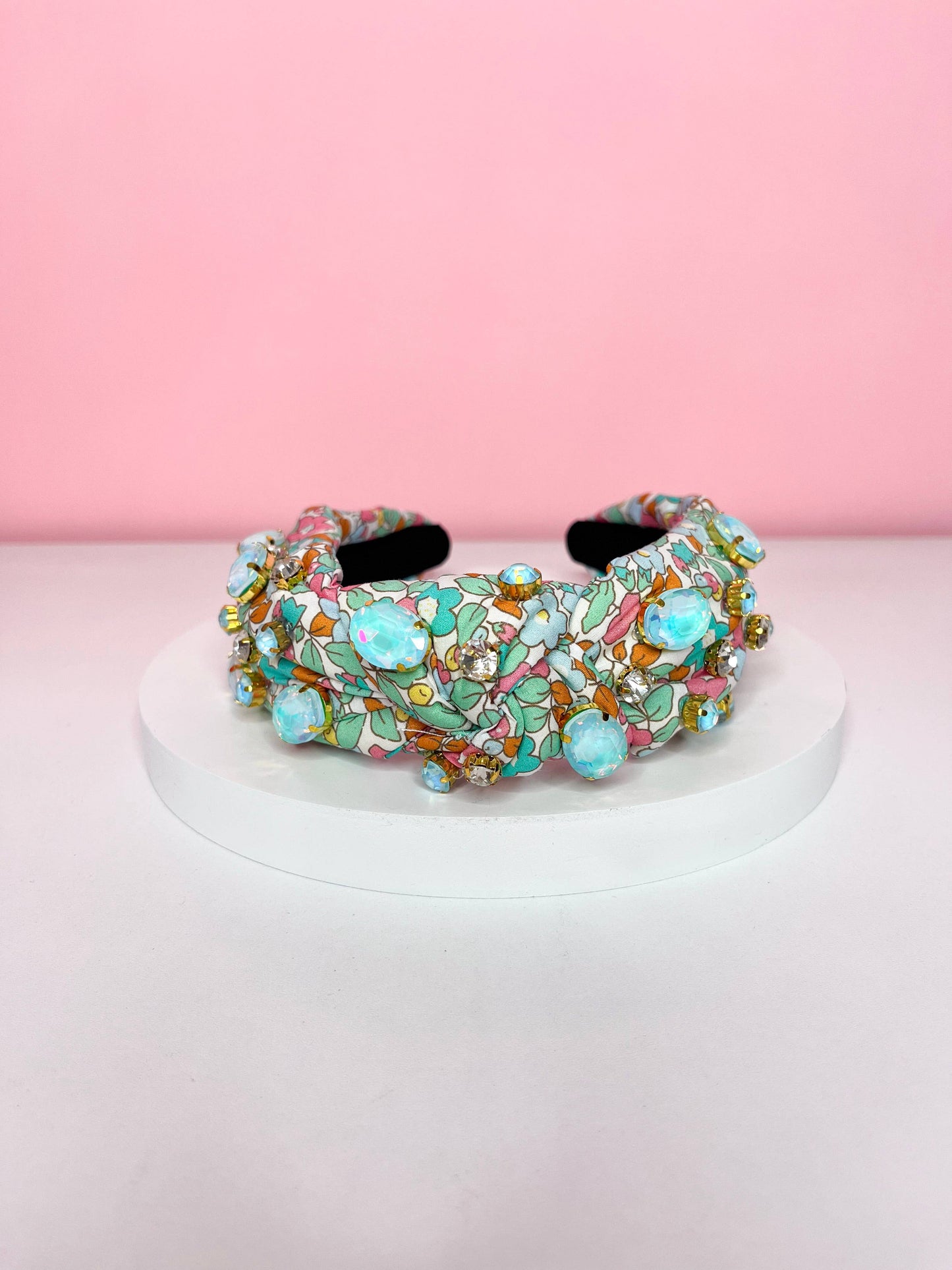 Blue Spring Jeweled Headbands — Floral Collection