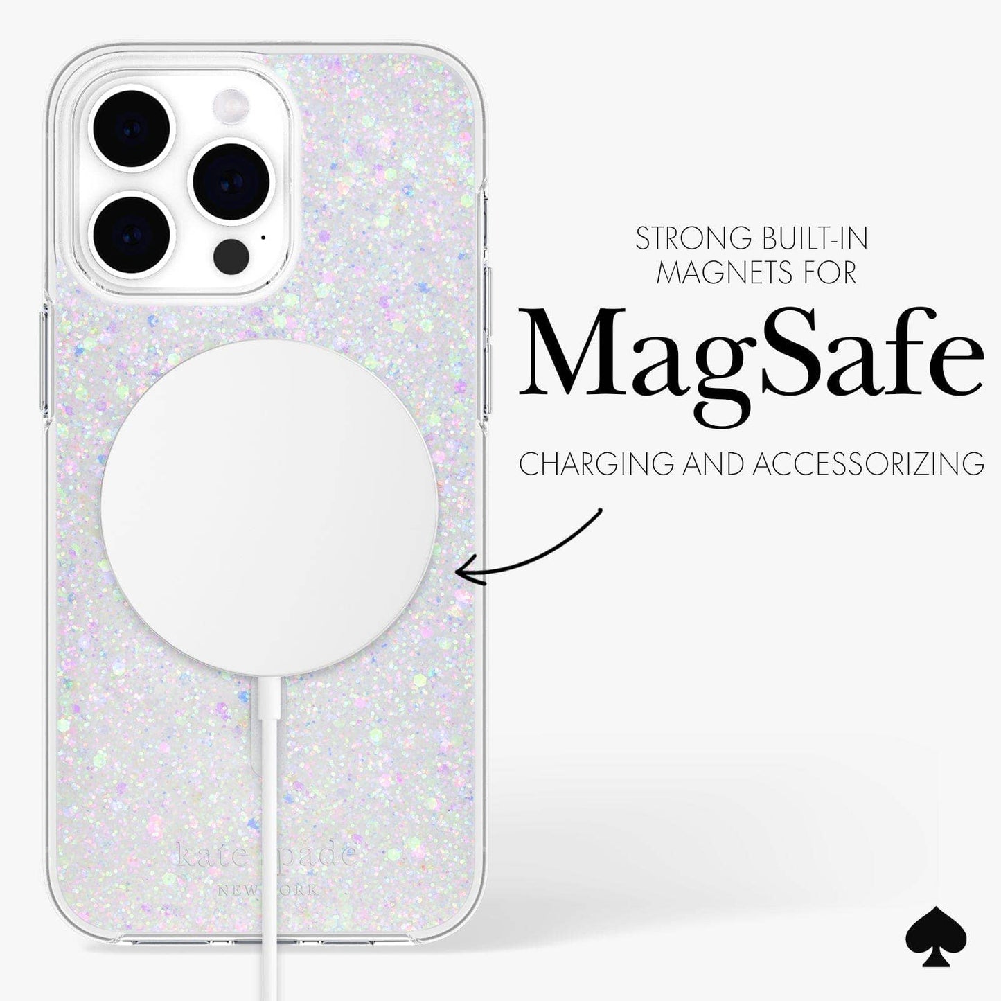Kate spade new york iPhone 15 Pro Max Chunky Glitter MagSafe