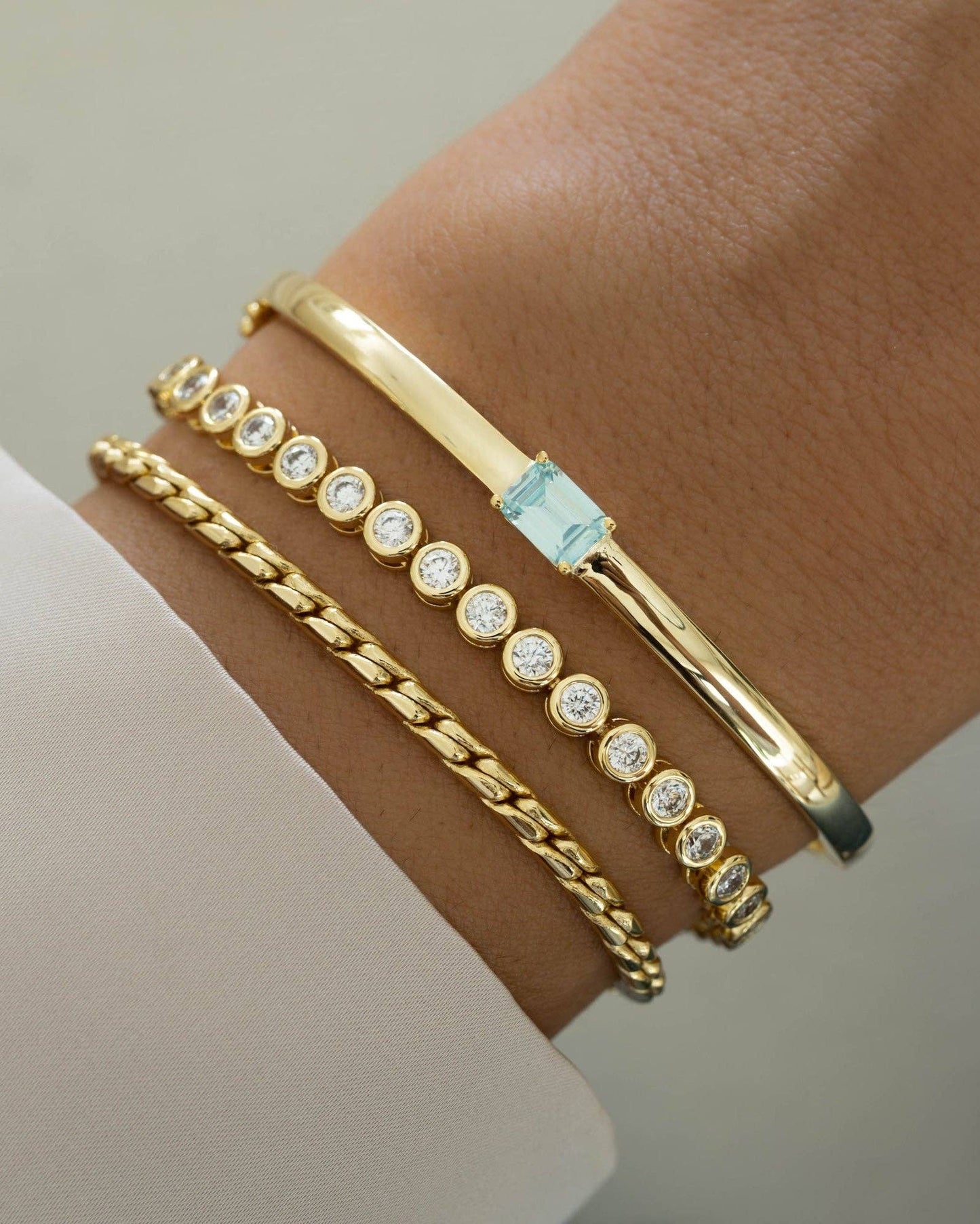 3mm Round Bezel Tennis Bracelet