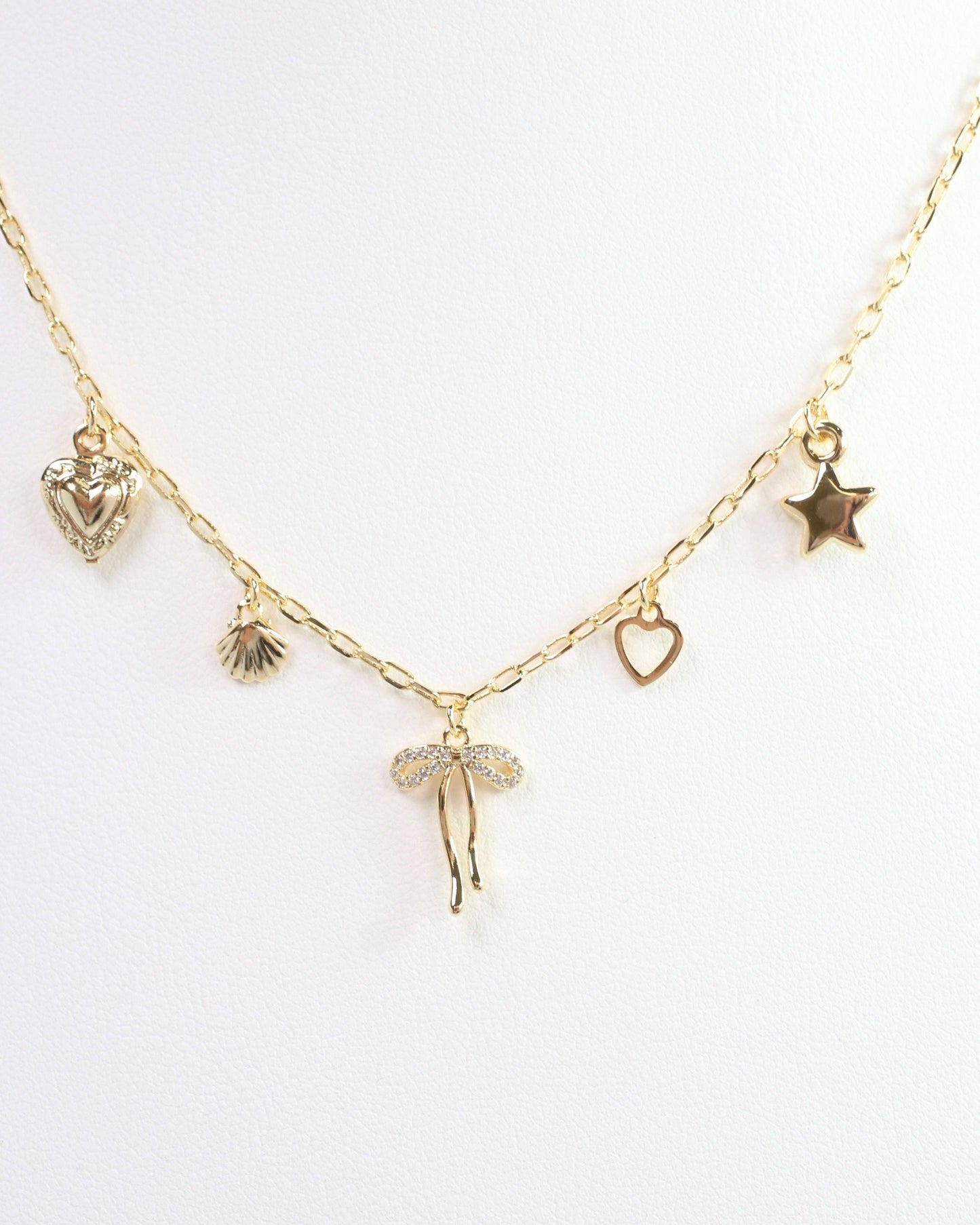 Tammy Charm Necklace Gold