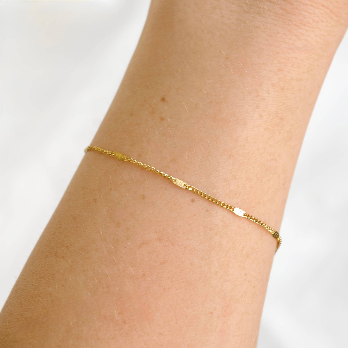 Everyday Stacking Bracelets - Stainless Steel Gold Chains