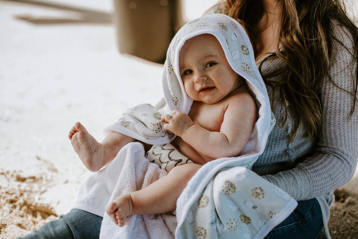 Premium Baby Knit Hooded Towel - Chip