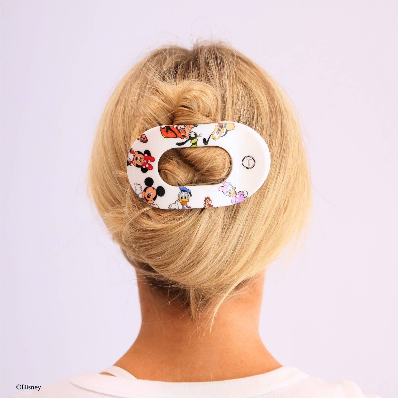 Flat Round Hair Clip | Large | Mickey and Friends