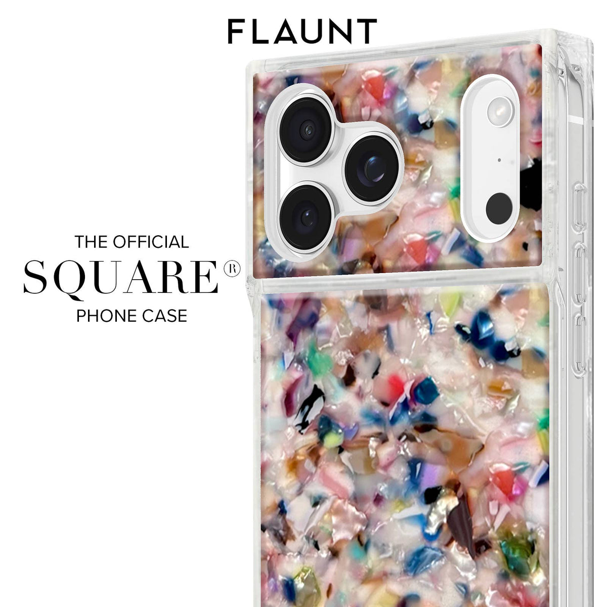 Rainbow Confetti Tortoise Shell MagSafe iPhone Case