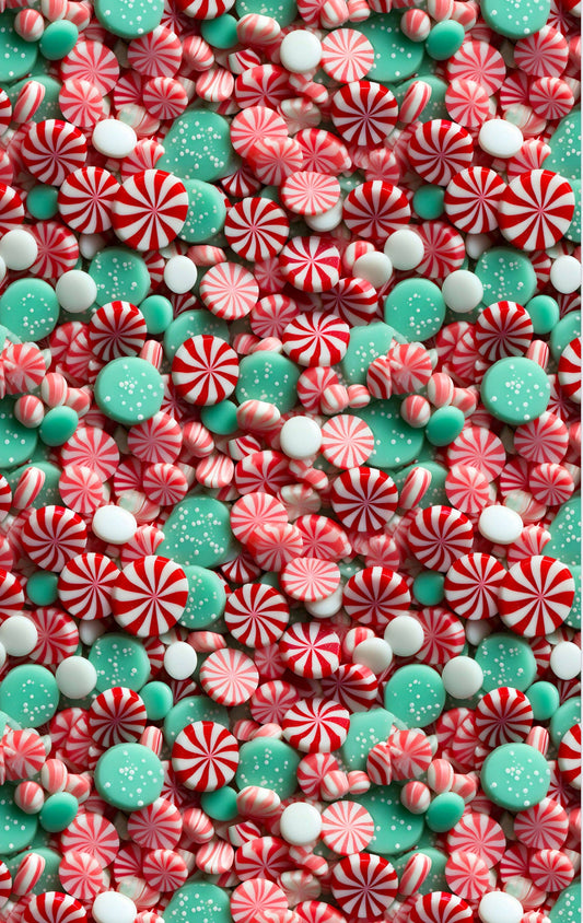 Peppermint Swirl: Double-Sided Hand Towel