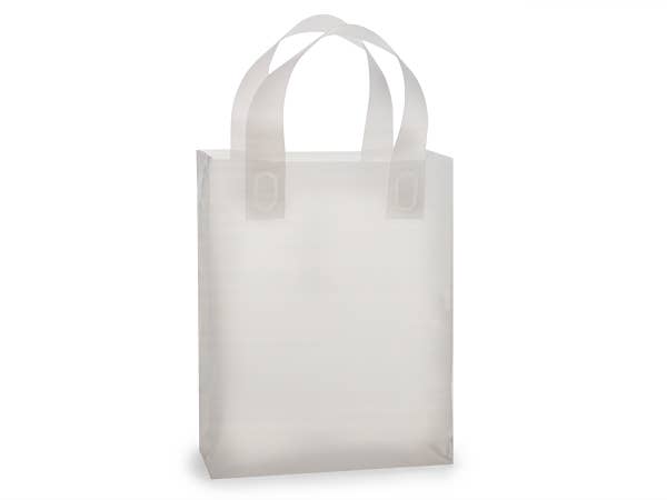 Frosted Plastic Retail Gift Bags