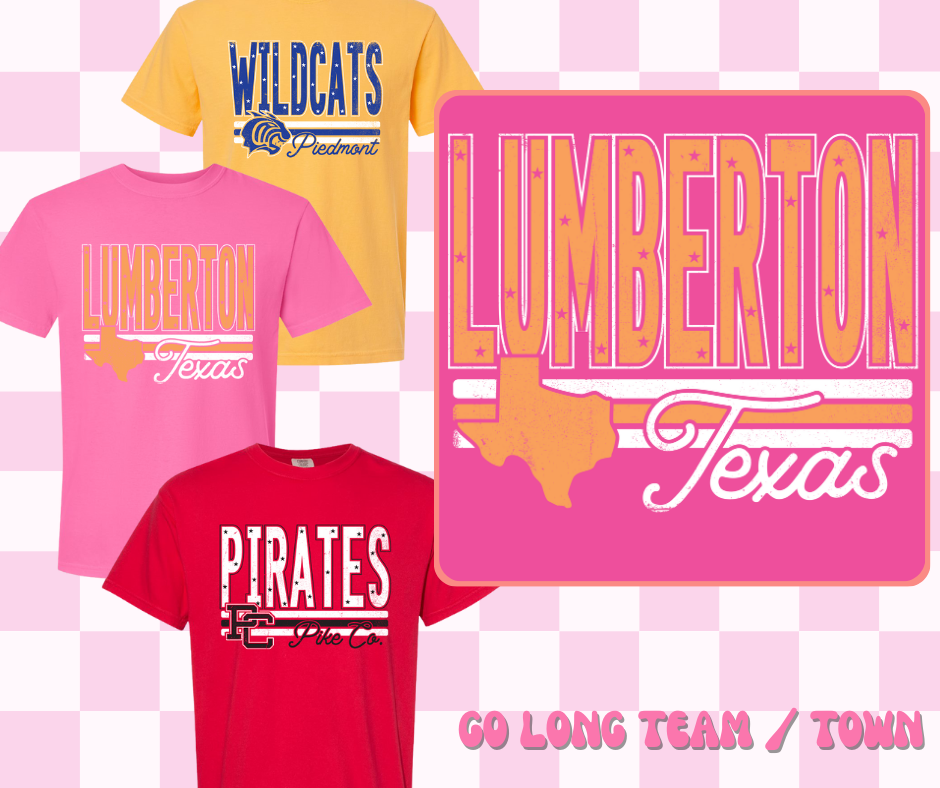 Go Long Custom Team/ State/ Town Graphic Tee