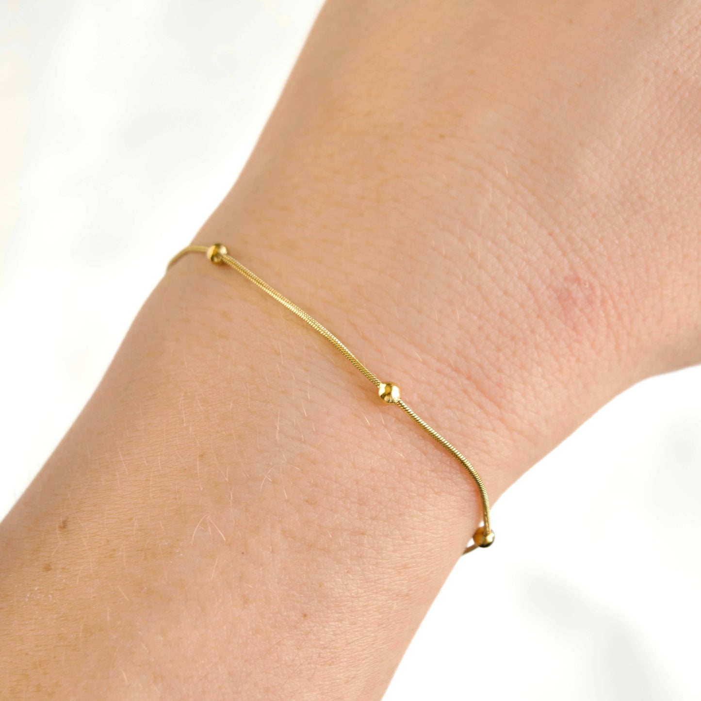 Everyday Stacking Bracelets - Stainless Steel Gold Chains