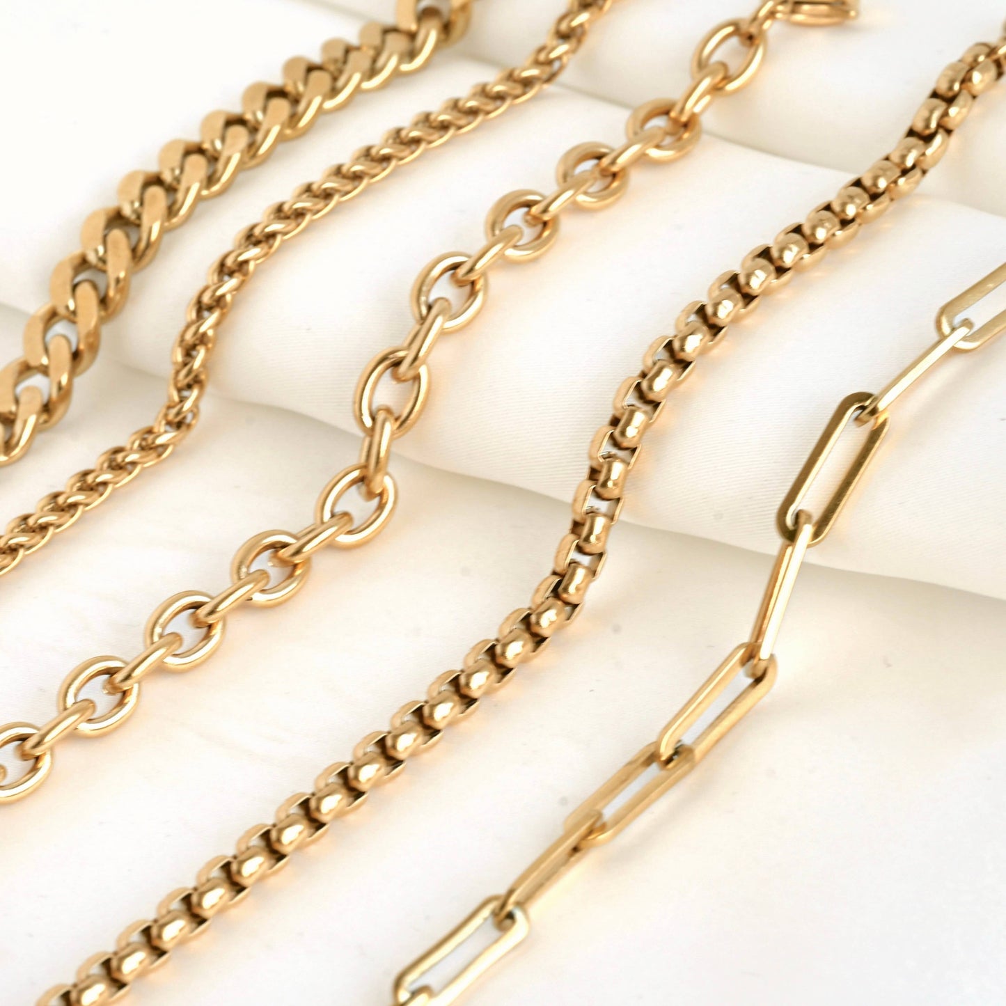 Stainless Steel Bold Bracelets - Chunky Gold Silver Bracelet
