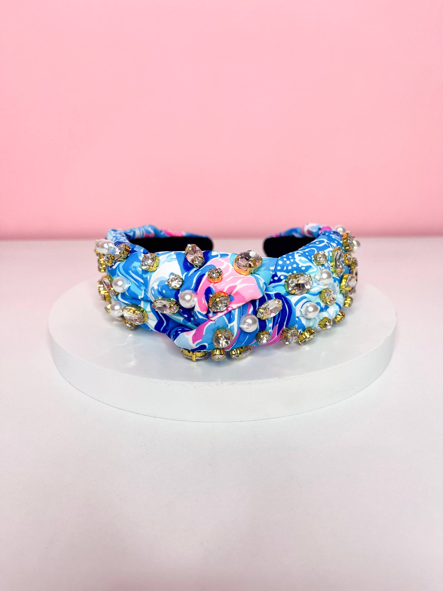Blue Spring Jeweled Headbands — Floral Collection