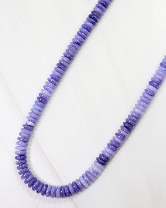 Cedar Falls Beaded Disc Necklace Purple