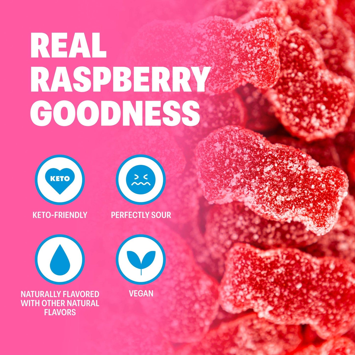 Red Raspberry Sour Scouts Low Sugar Gummy 1.8oz – 6ct