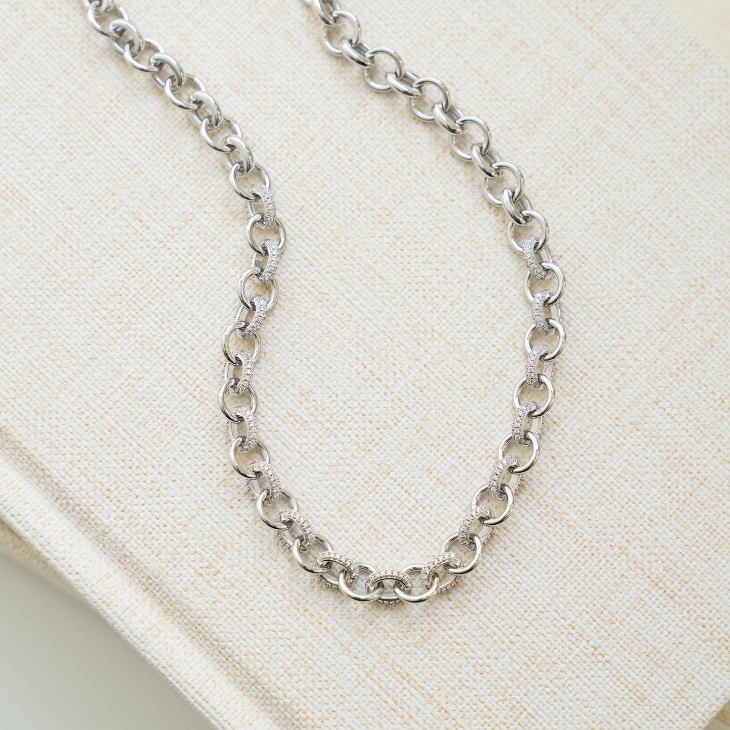 Statement Pave Loop Necklace