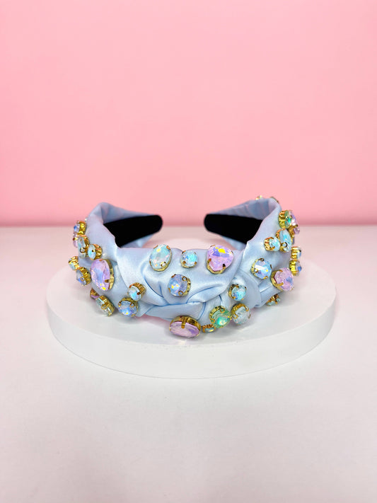 Blue Spring Jeweled Headbands