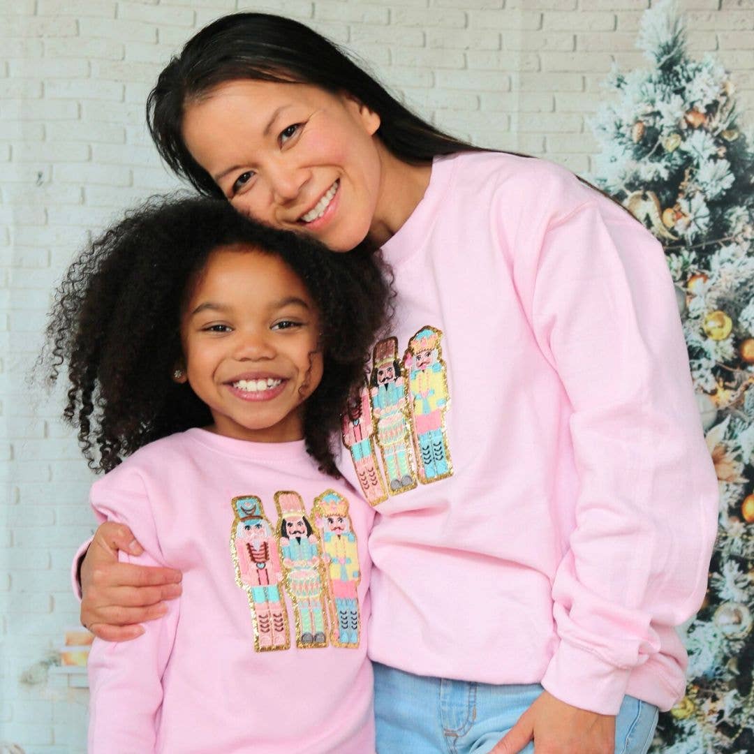 Nutcracker Patch Christmas Sweatshirt - Kids Holiday
