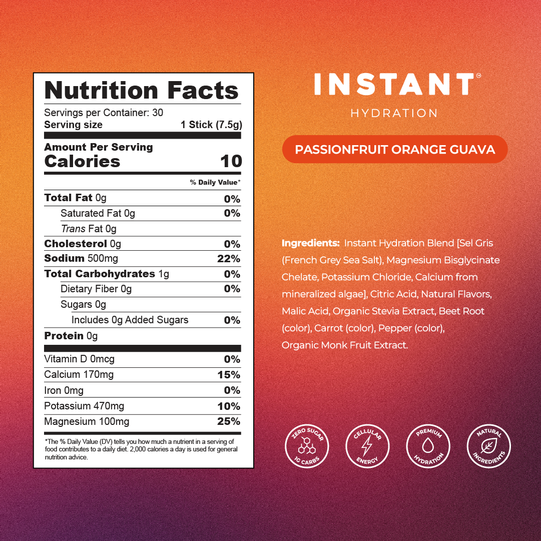 Premium Electrolyte Drink Mix: Passionfruit Orange Guava