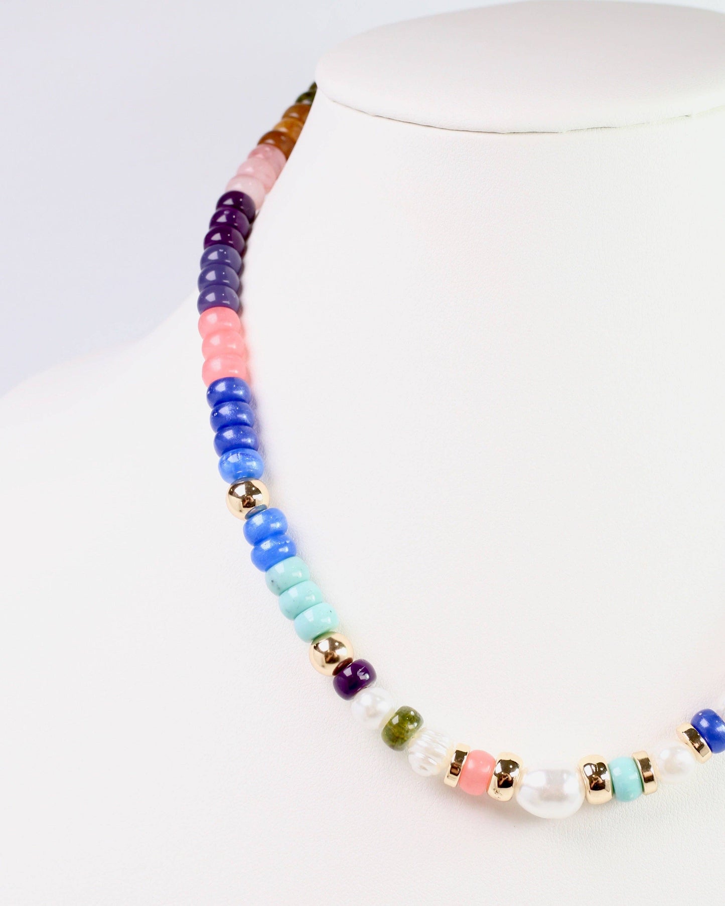 Bowie Bead and Pearl Necklace Multi