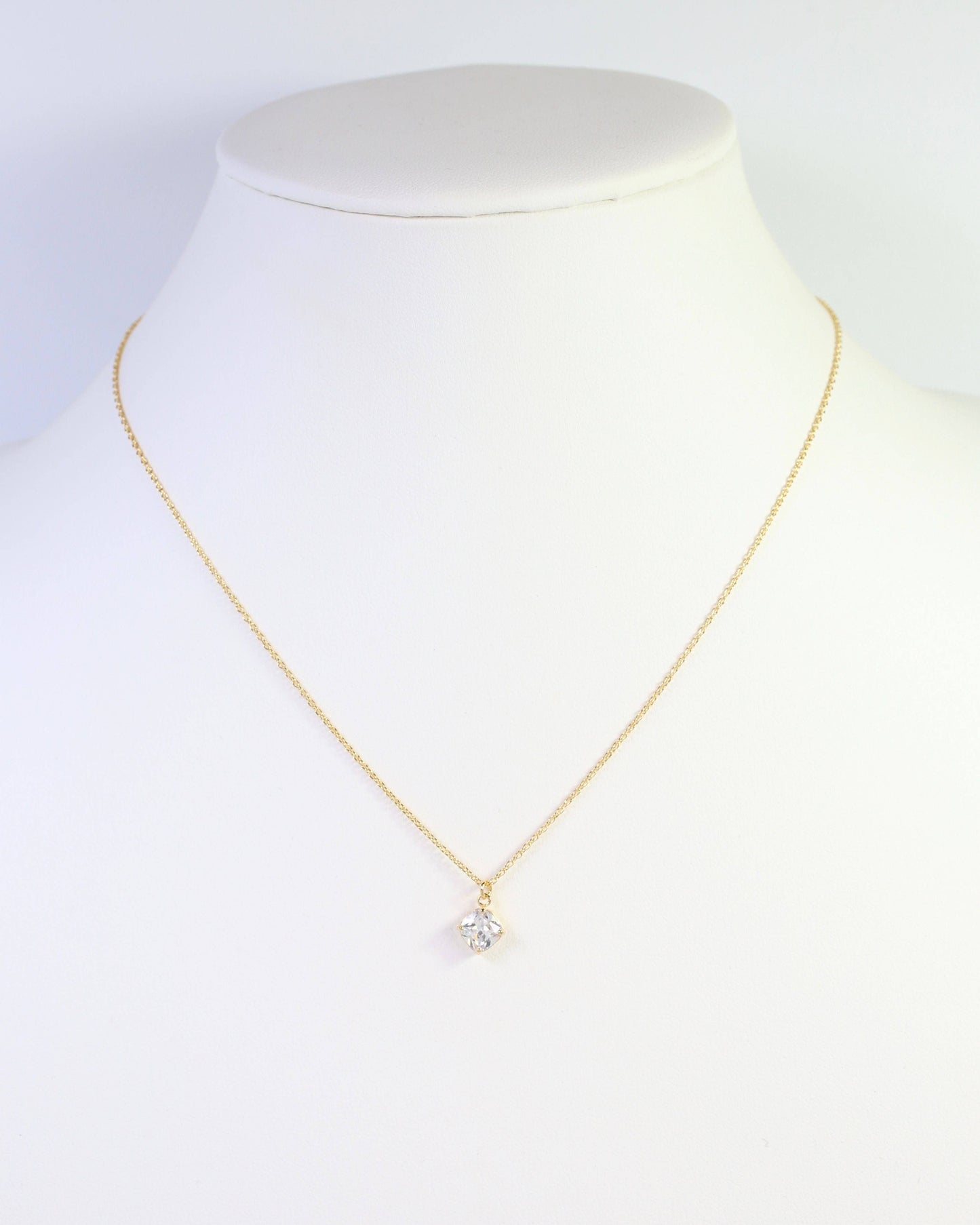 Lakewood CZ Pendant Necklace WR Gold
