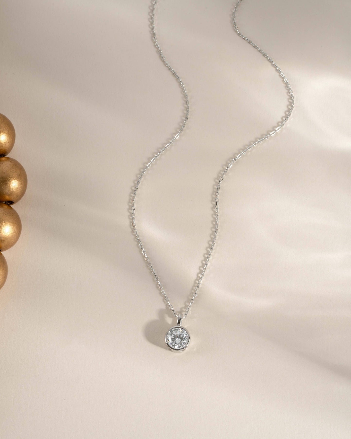 Round Bezel Necklace