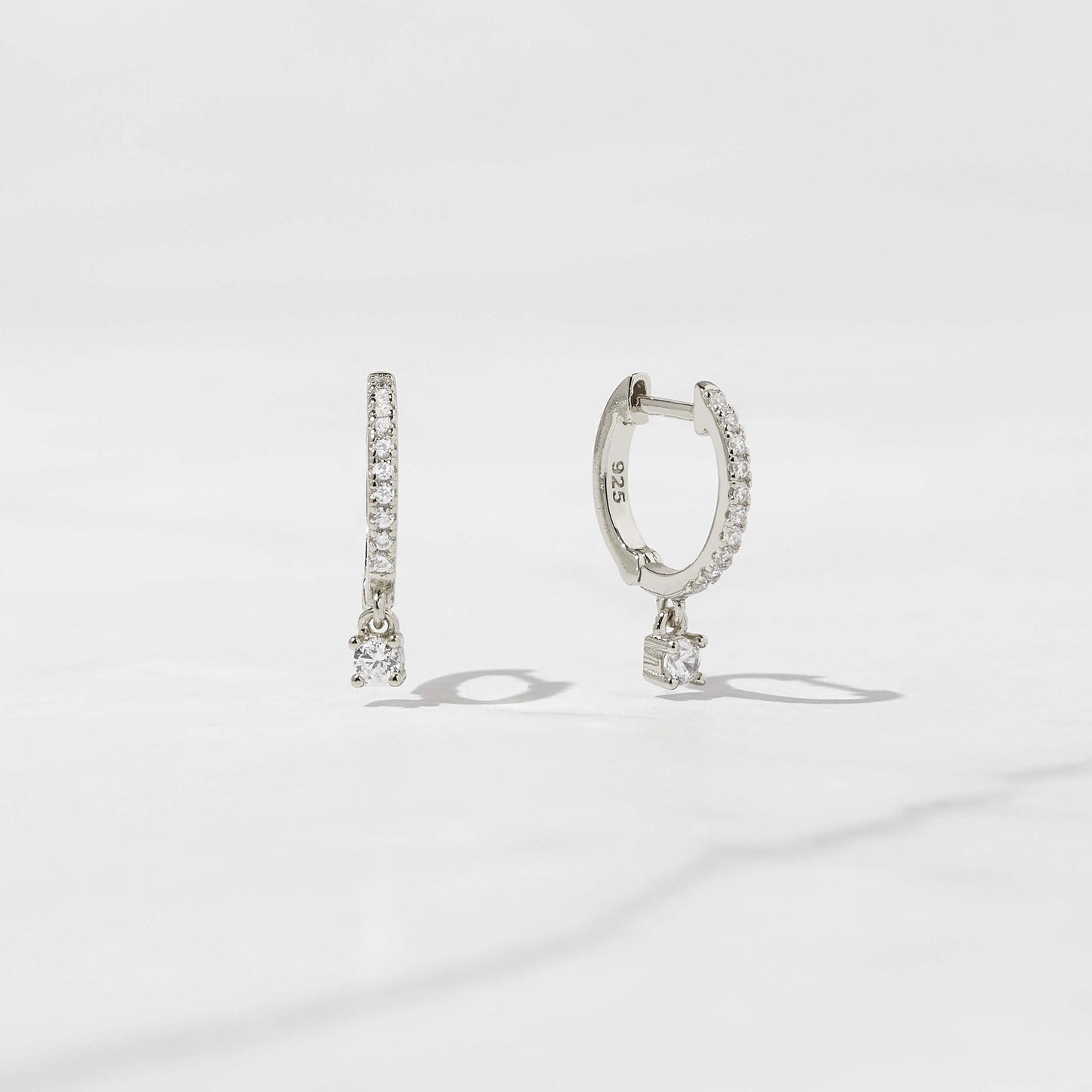 Pavé Charm Huggies