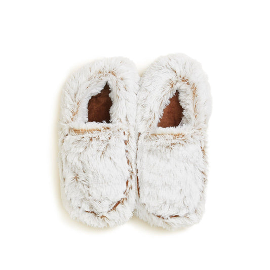 XL Marshmallow Brown Warmies Slippers