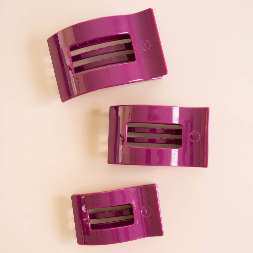 Mulberry Medium Flat Rectangle Hair Clip