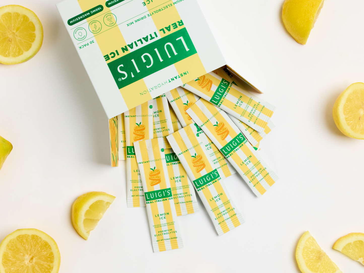 Premium Electrolyte Drink Mix: Luigi's Lemon Ice