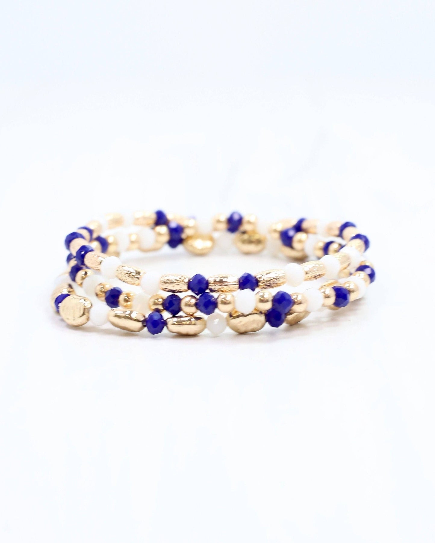 Spirit Beaded Bracelet Set Blue White