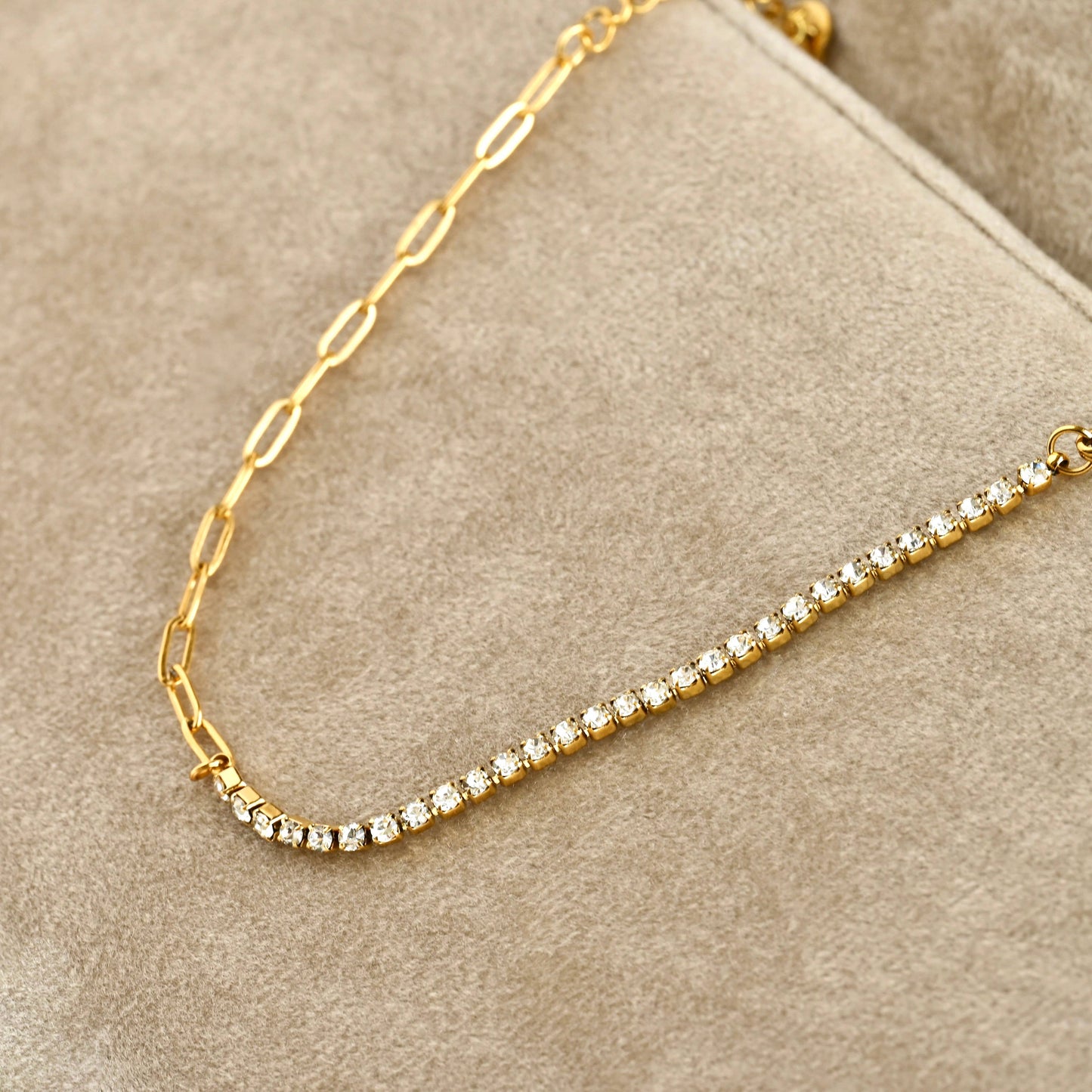 18k Gold Bracelets - Gold Beaded, Paperclip, Tennis Bracelet