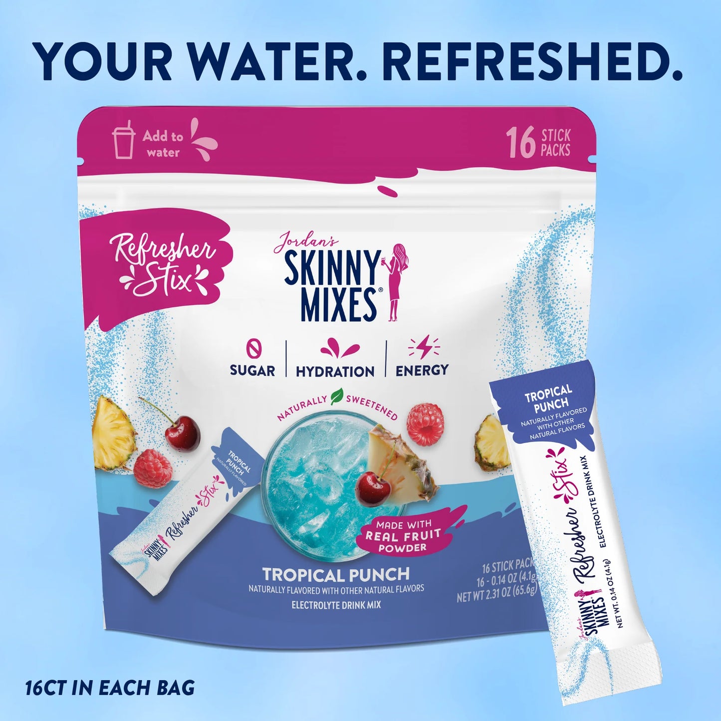 Refresher Stix 16 ct - Tropical Punch 
