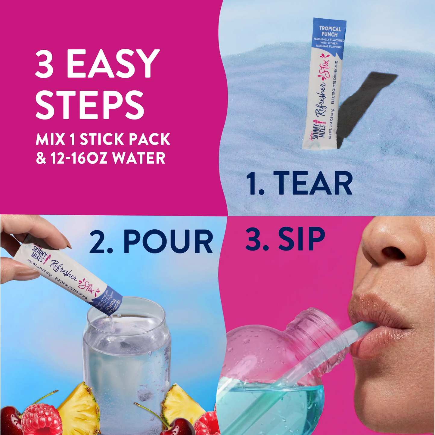 Refresher Stix 16 ct - Tropical Punch 
