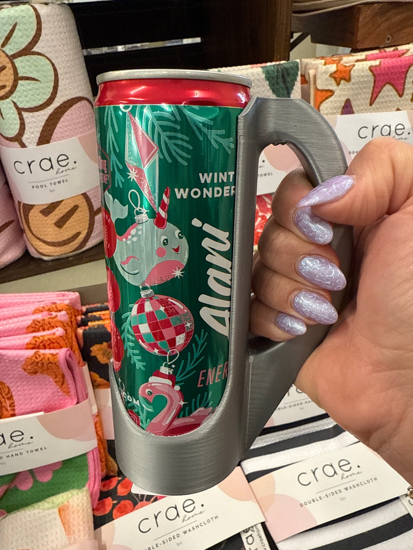 Skinny Can Holder + Lid |12 oz can