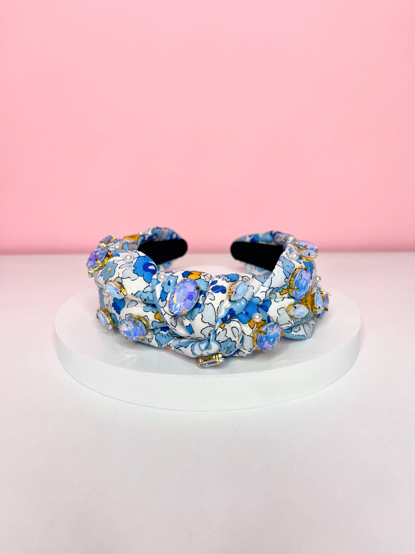 Blue Spring Jeweled Headbands — Floral Collection