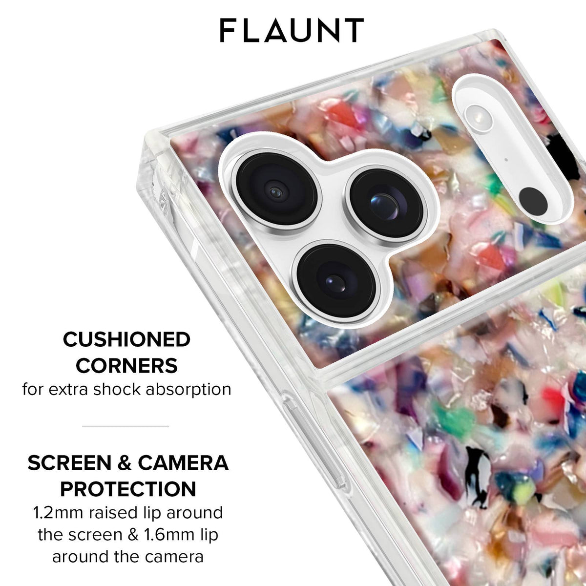 Rainbow Confetti Tortoise Shell MagSafe iPhone Case