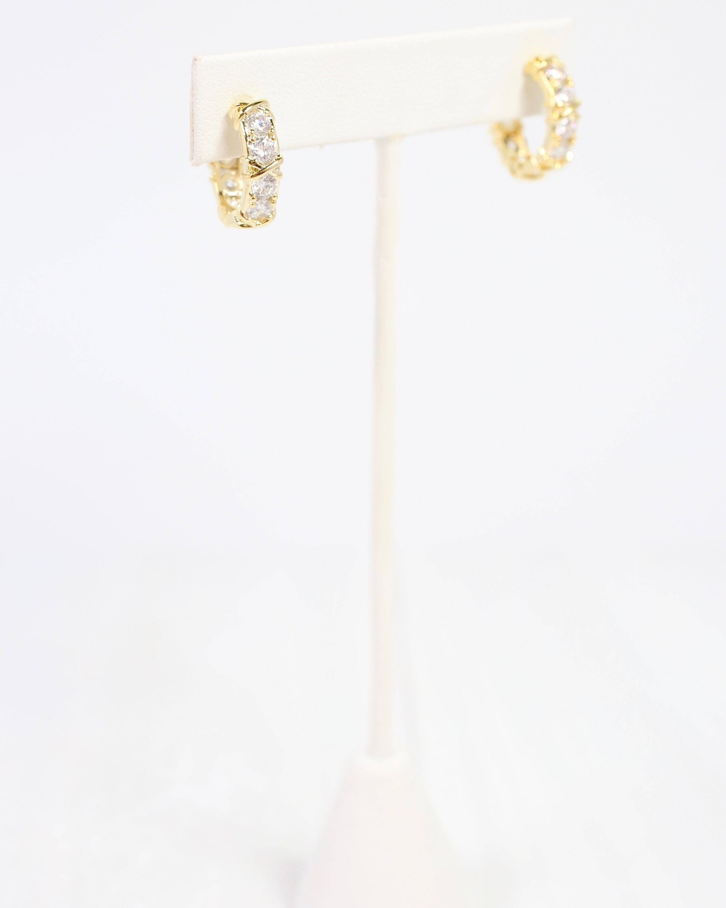 Sykes Crystal Small Hoop Earring Gold