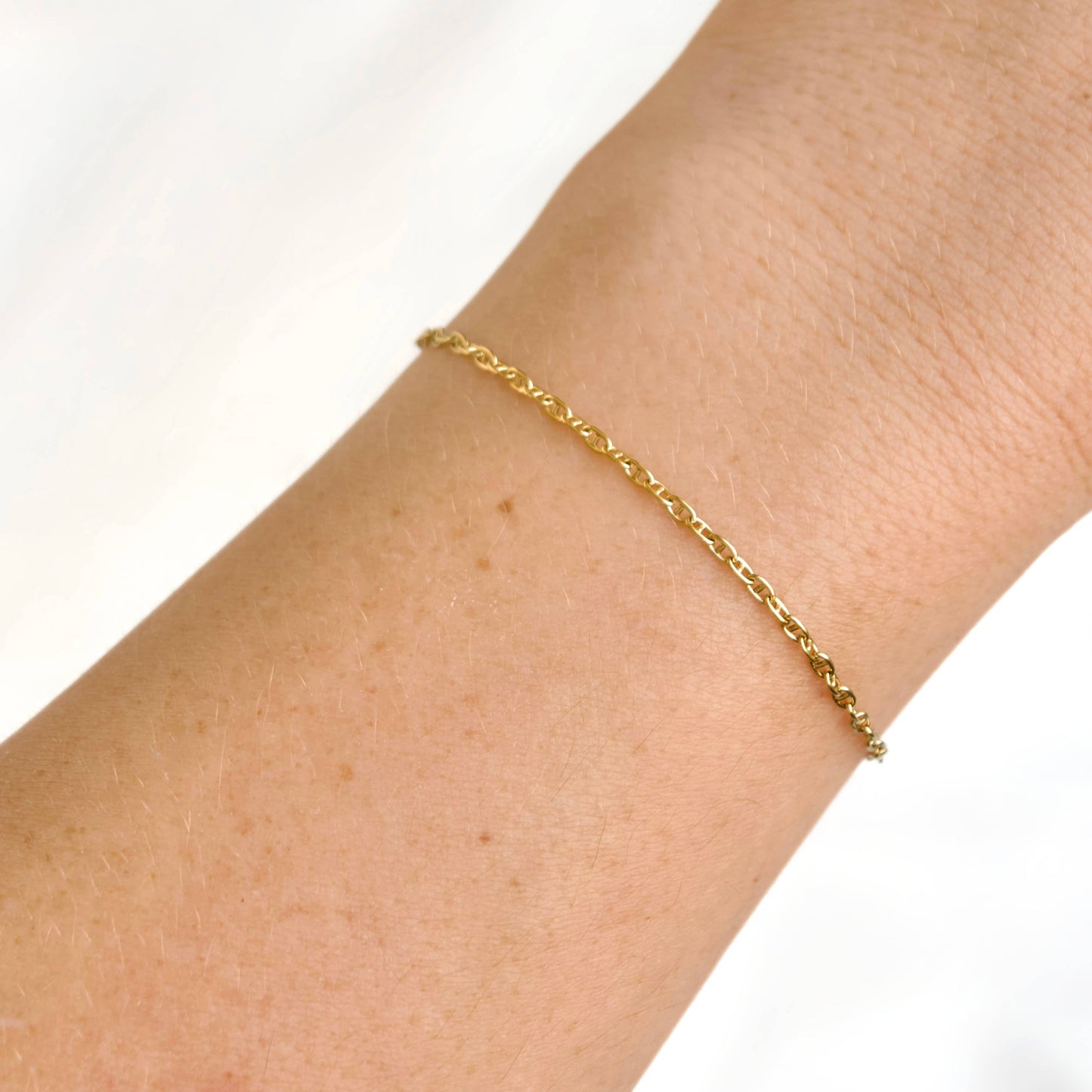 Everyday Stacking Bracelets - Stainless Steel Gold Chains