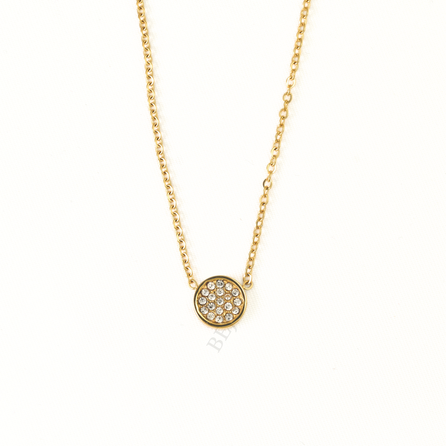 Geometric Gold Diamond Pendant Necklaces - Stainless Steel