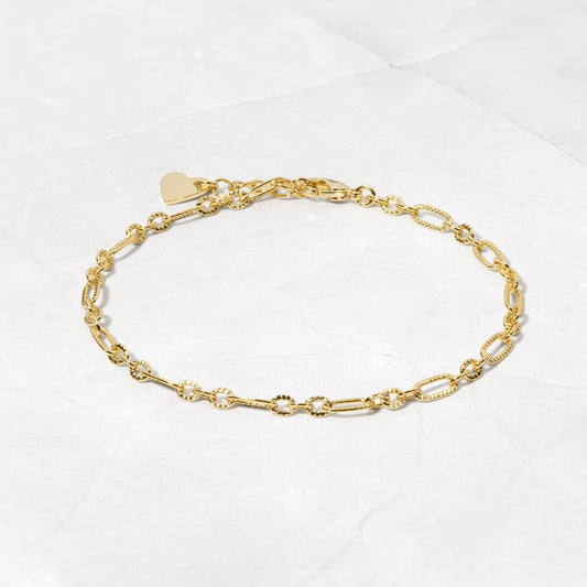 Textured Dainty Chain Bracelet