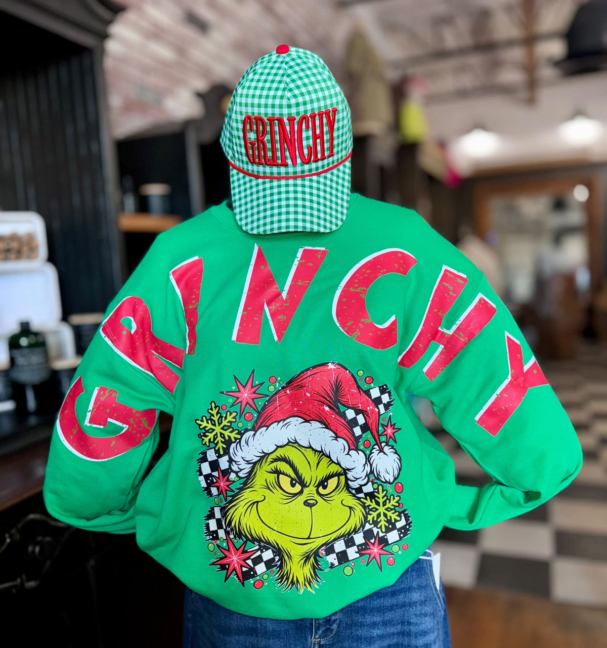 Mischief Oversized Print Crewneck