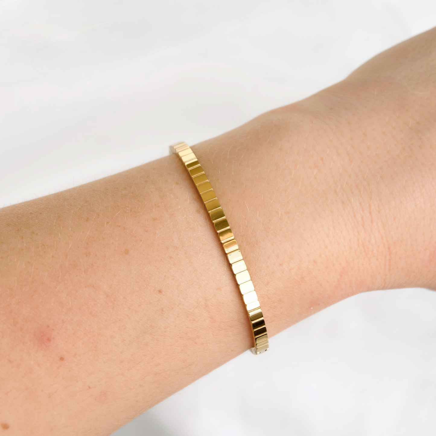 Mixed Motif Gold Hinged Bangle Set - Stainless Steel