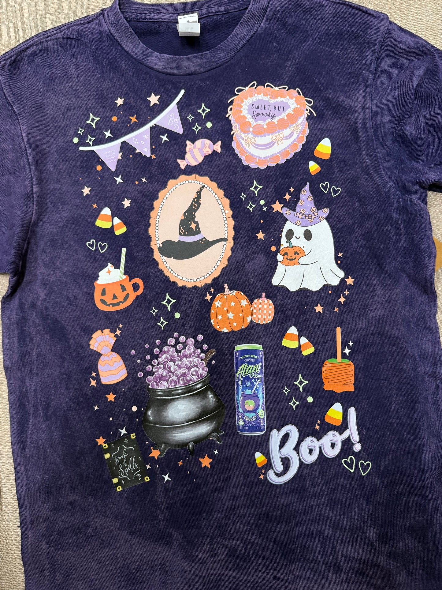 Spooky Tings Acid Wash Tee
