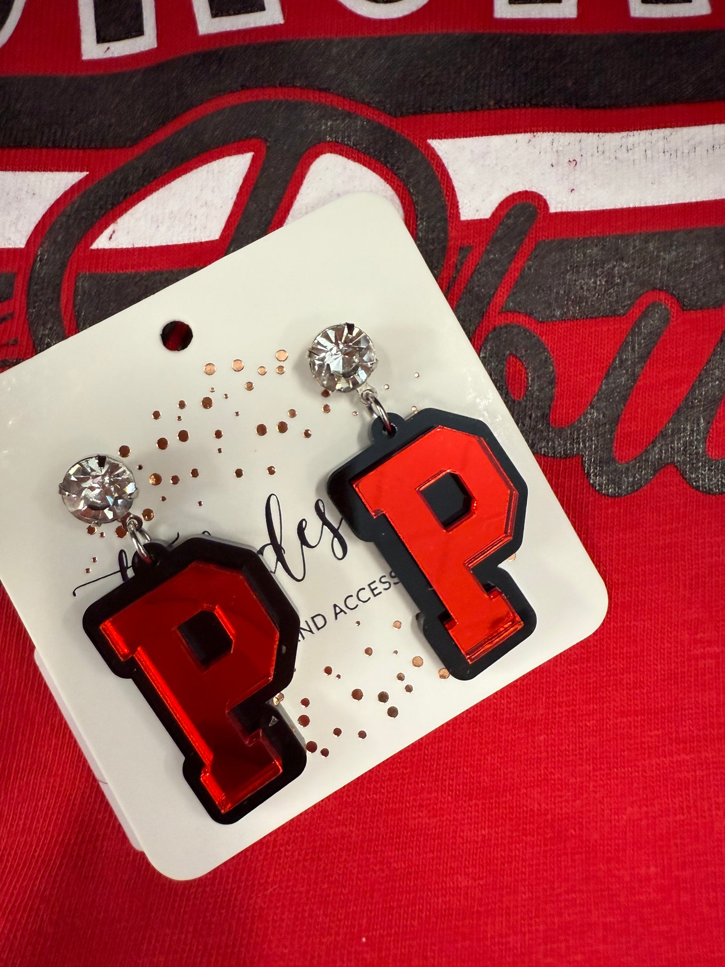 P earrings