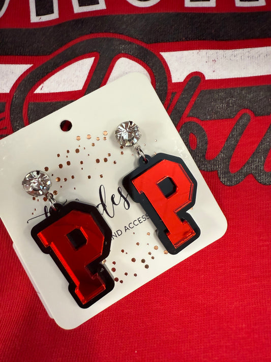 P earrings