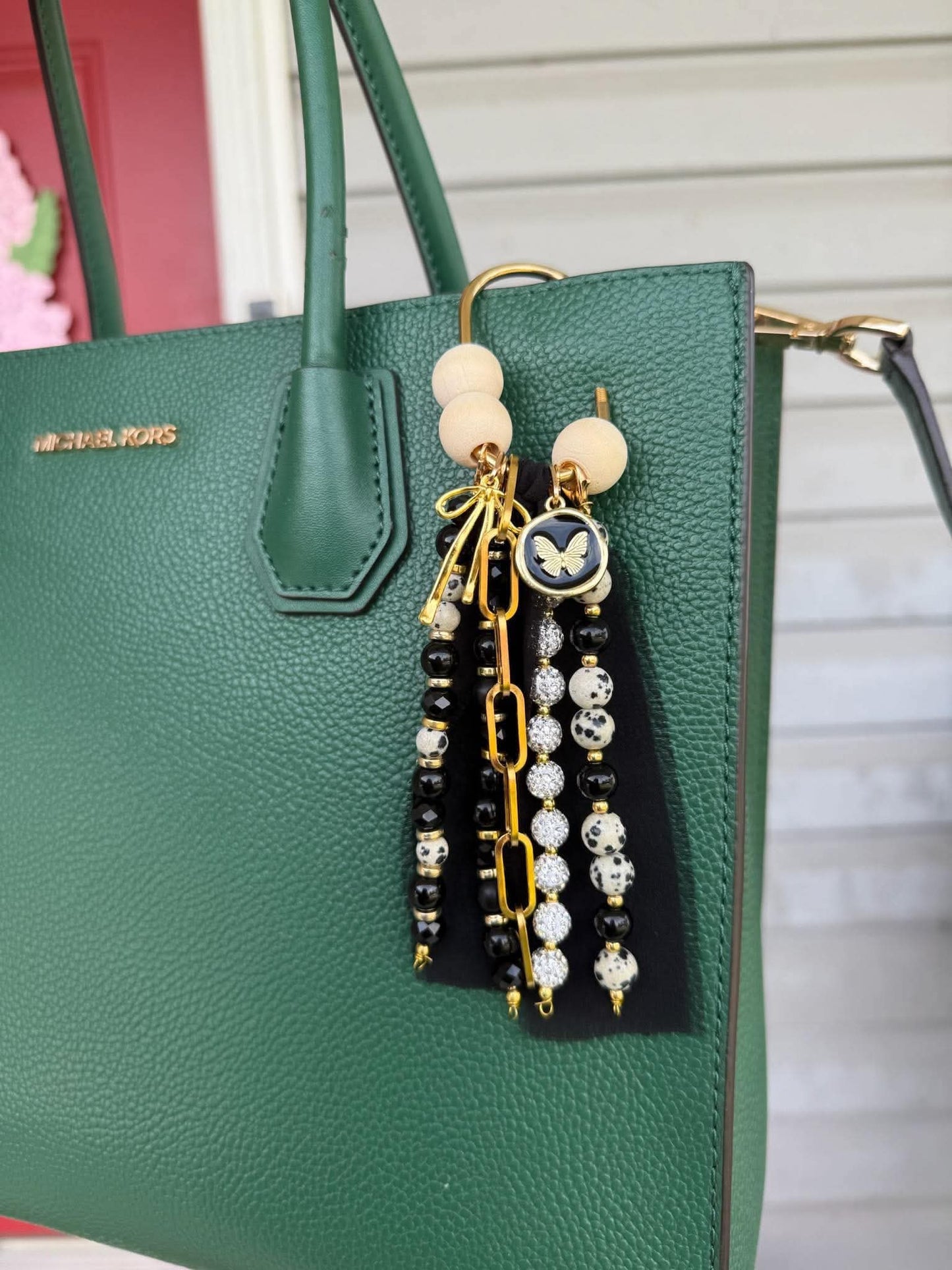 Large Beaded Carabiner Bag Charm